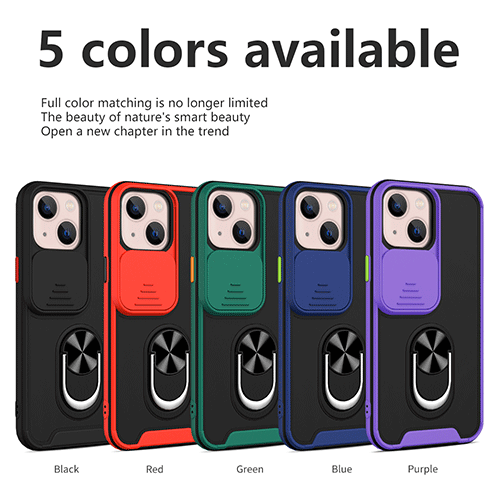 Custodia per telefono con custodia per fotocamera scorrevole con supporto ad anello